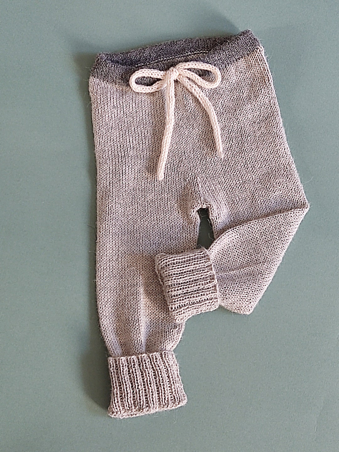 Hand Knitted Baby Clothes, Boy Winter Clothes, Alpaca Wool Leggings, Grow With Me Pants