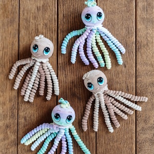 Crochet octopus amigurumi - best toy for preemie, preemie octopus, crochet jellyfish