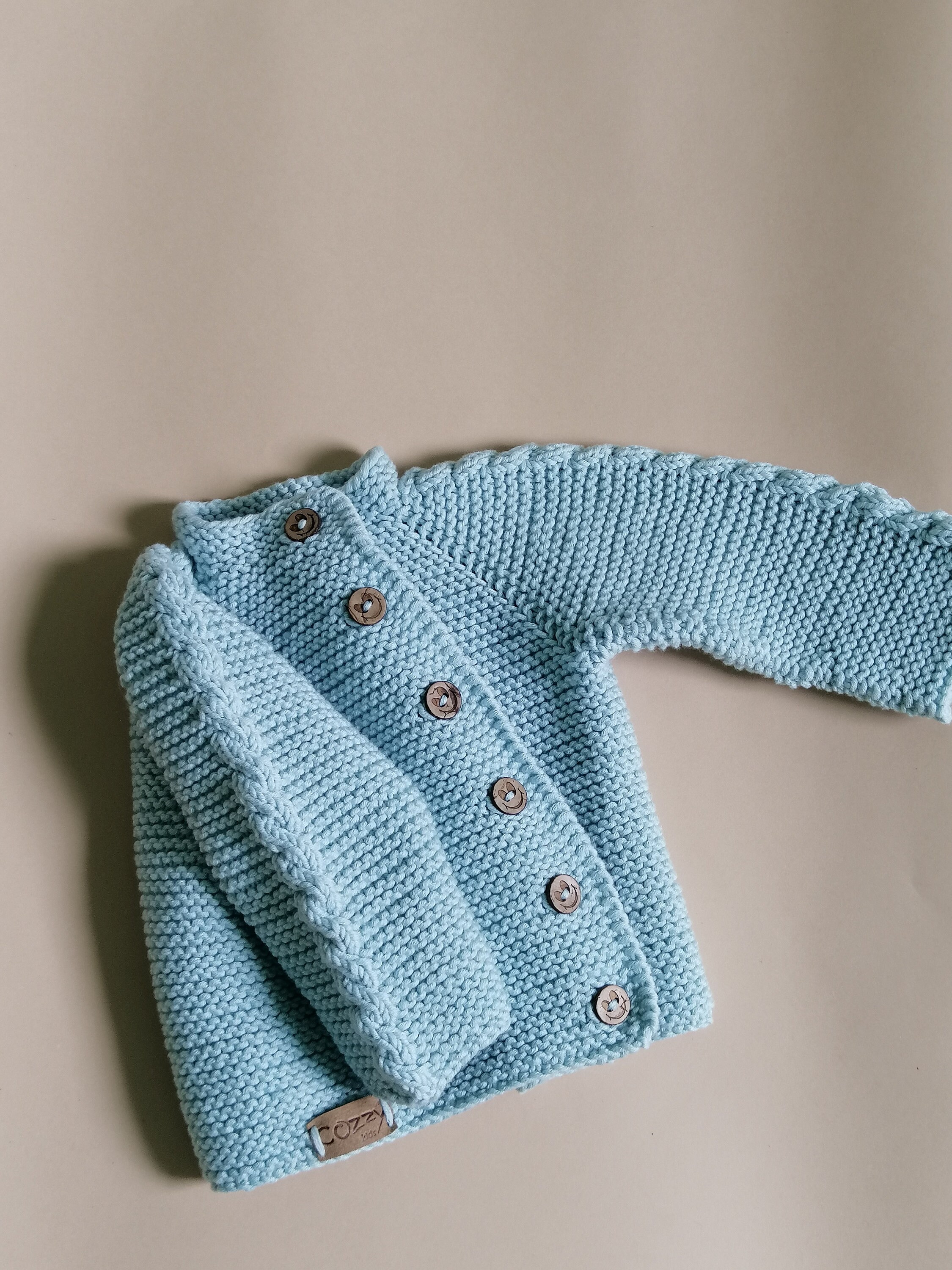 Merino and cotton baby sweater knitted baby cardigan preemie | Etsy