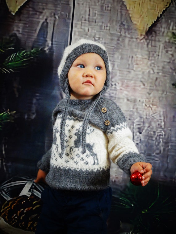 Christmas Jumper Baby Funny Christmas Sweater for Kids Baby Christmas Outfit Hand Knitted Baby Clothes Etsy