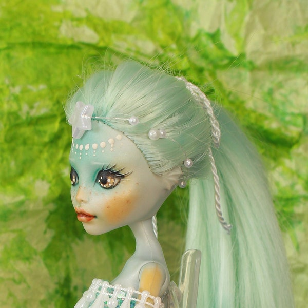 Water Fairy Aquatina OOAK Doll Repaint Monster High Christmas Gift Birthday Gift Original Art Doll by Susika