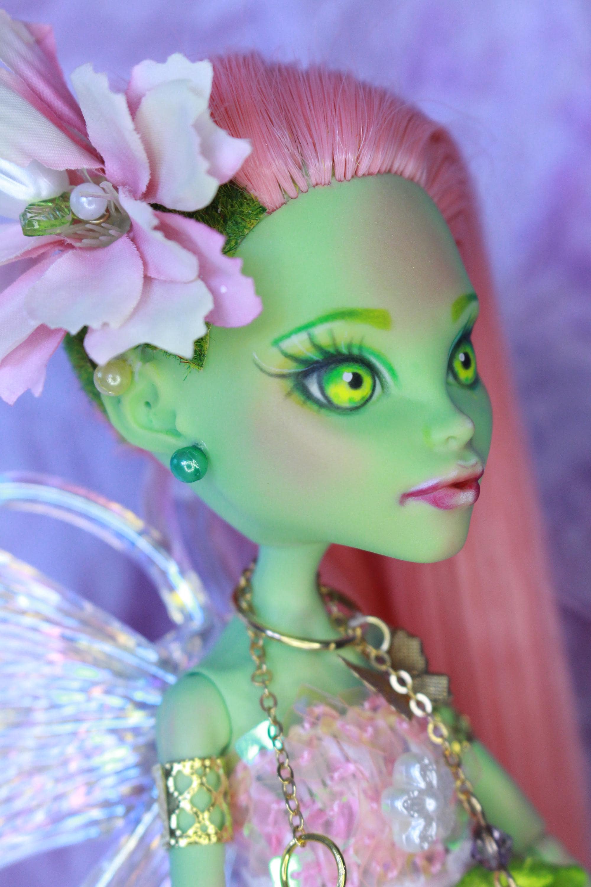 Fairy Doll Custom Fairy OOAK Doll Repaint Monster High Christmas Gift Birthday Gift Original Art Doll by Susika