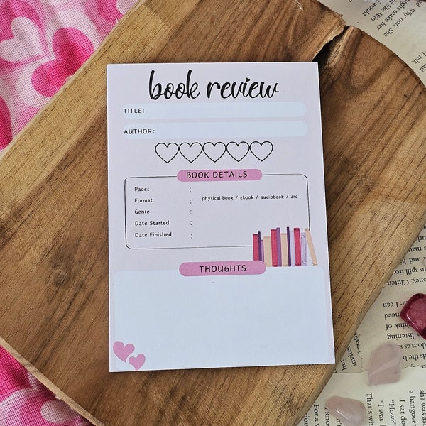 Bookreview Notepad || Notitieblokje || Love || Bookish || Tear-off || A6 || BookdragonMarit