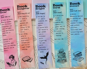 Bookish Dictionary Bookmark Bundle || Bookish || Dictionary || Boekenlegger || BookdragonMarit