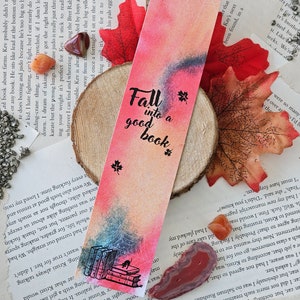 Fall Into a Good Book || Autumn || Fall || Autumn || October || Halloween || Bookmark || BookdragonMarit