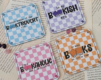 Set of 4 Bookish Coasters || Onderzetter || Spring Collection || Bookish || BookdragonMarit