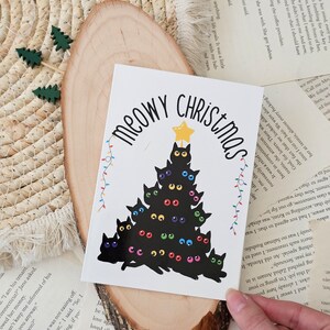 Carte de Noël Miaou || A6 || Avec enveloppe || BookdragonMarit