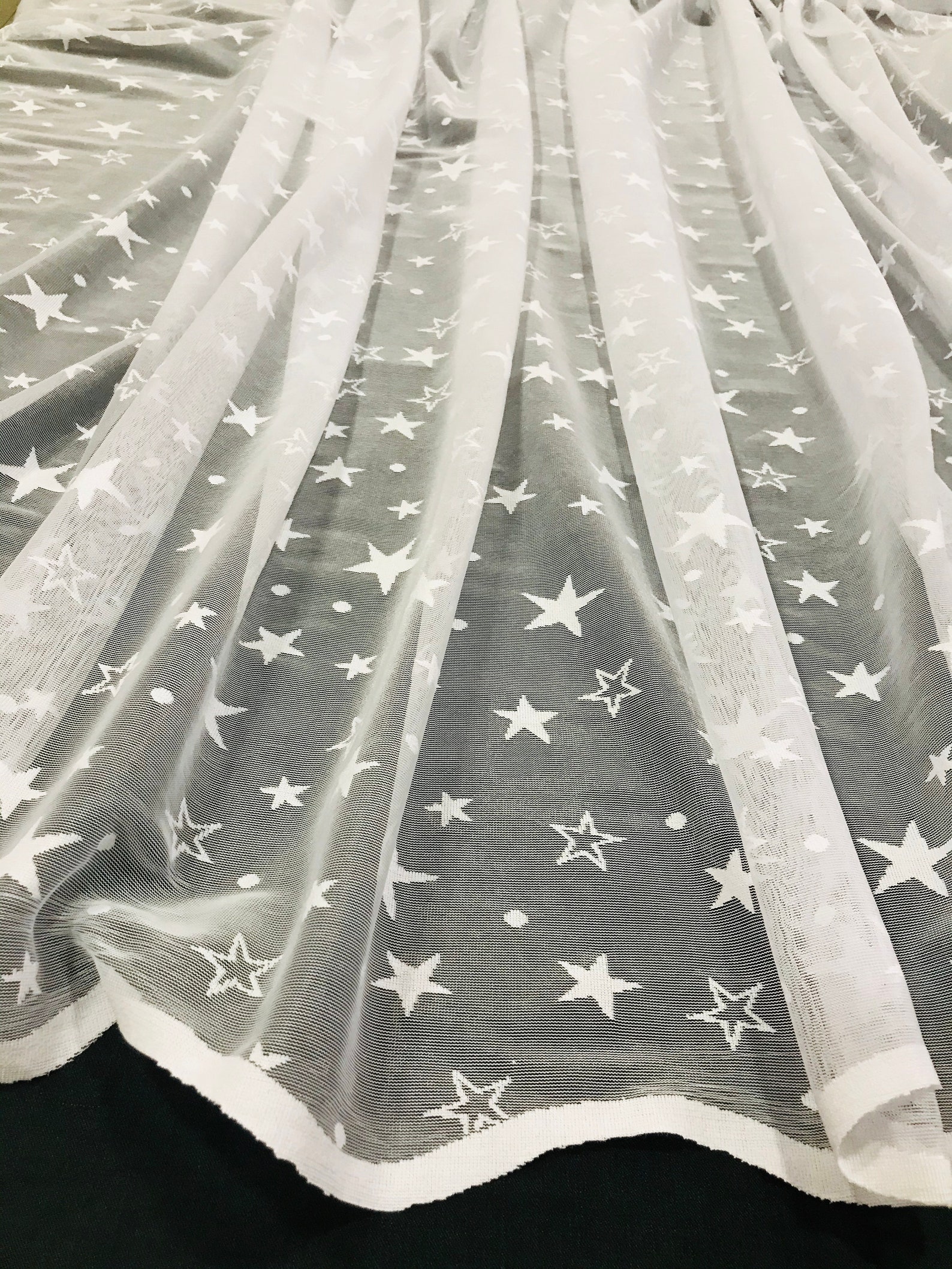 Stars Curtain By The Yard Window Treatment Etsy