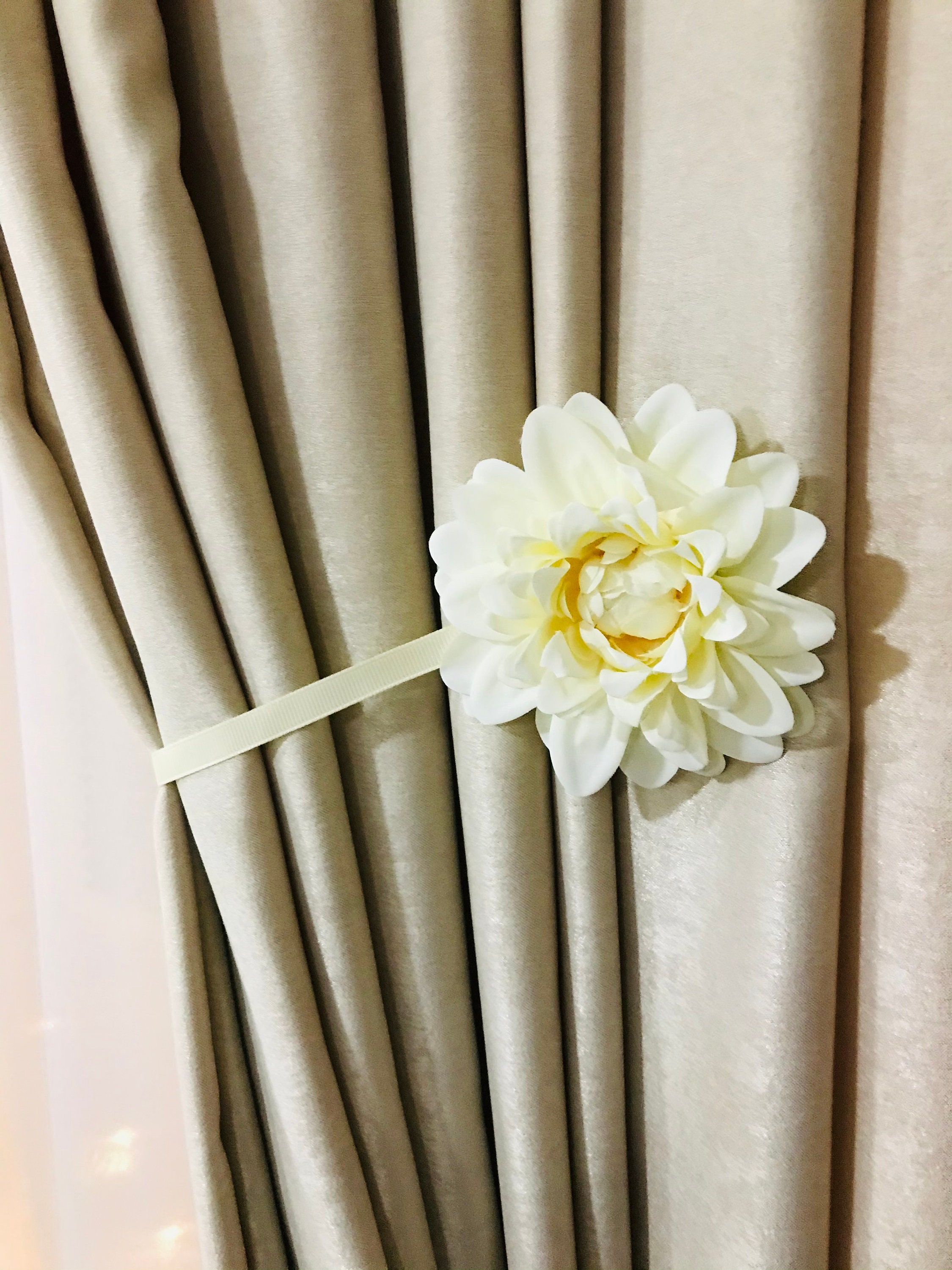 DIY Curtain Tie Backs Color Ivory Etsy