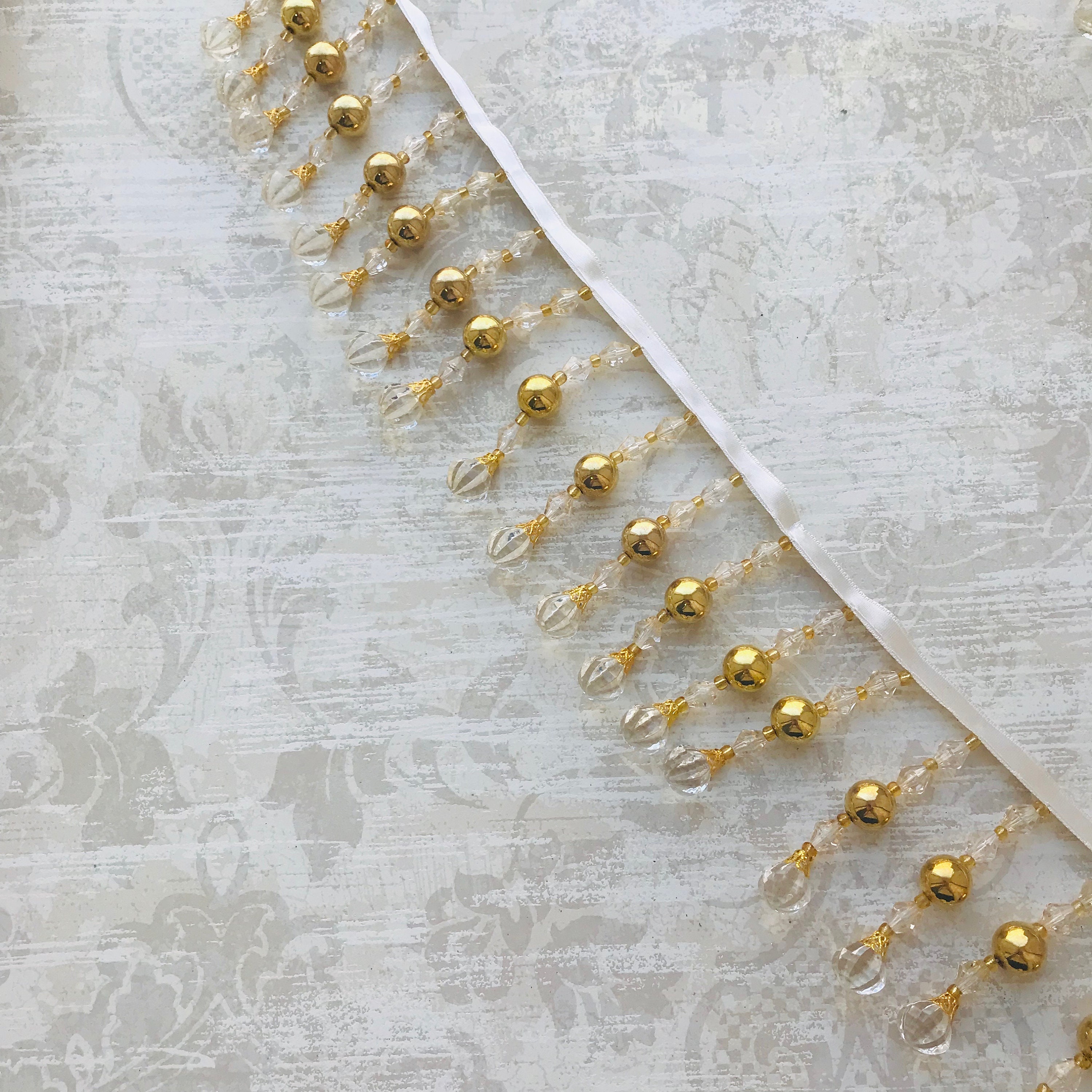 Glass Bead Decorative Trim 124 Etsy