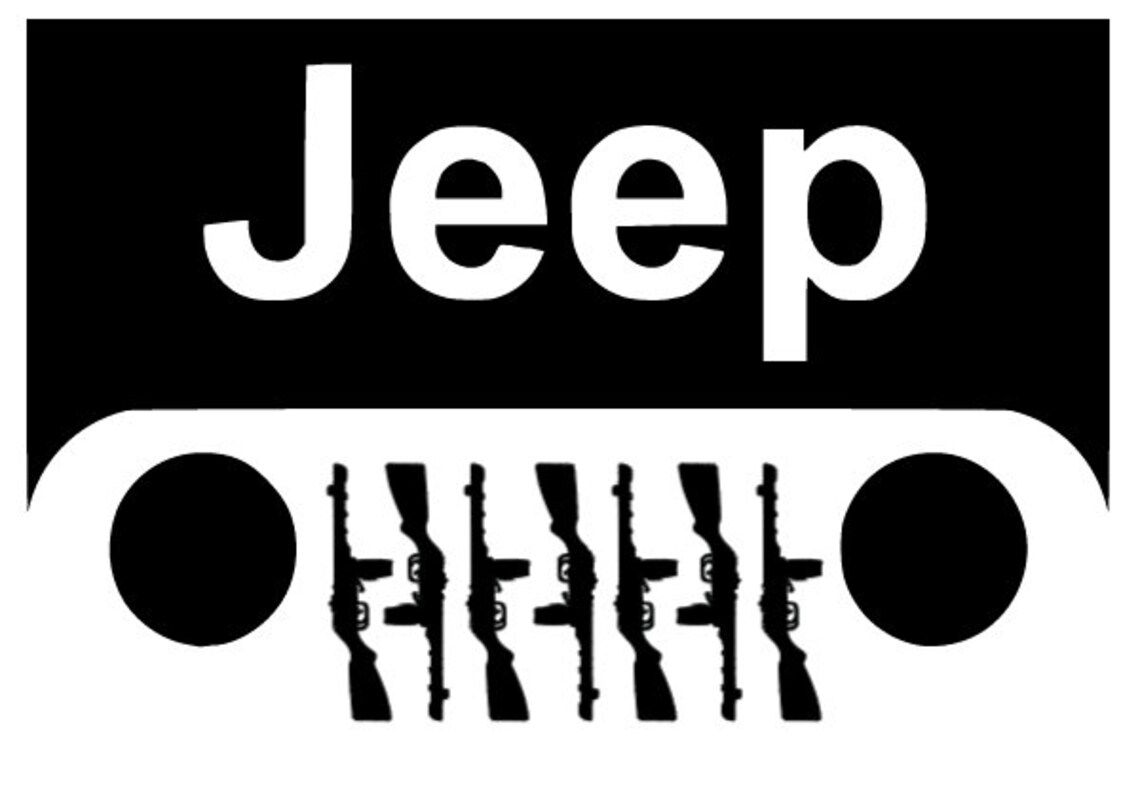 Jeep Logo with Guns Decal Etsy