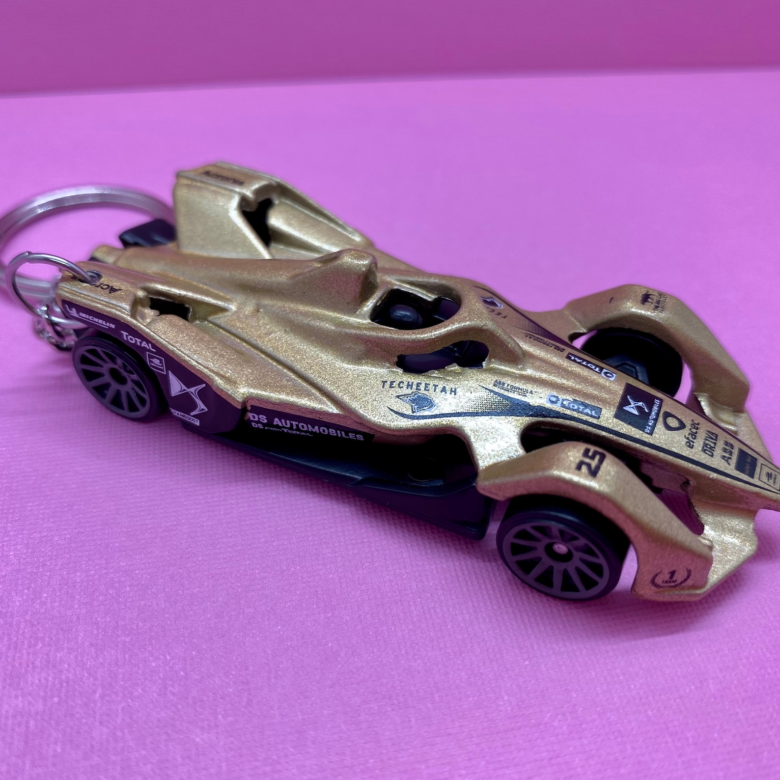 Formula E Gen 2 Hot Wheels Car Keychain Keyring Gold Racer Etsy