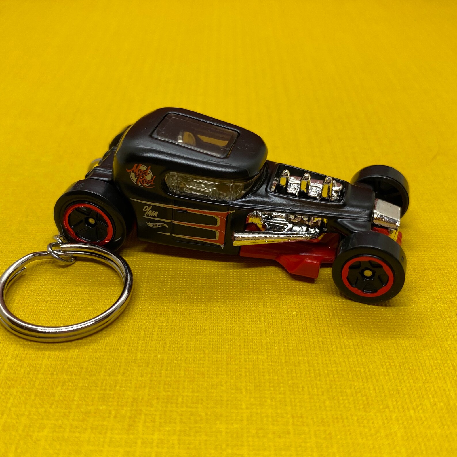 Mod Rod Muscle Hot Wheels Car Keychain Keyring Black Rat Rod Etsy
