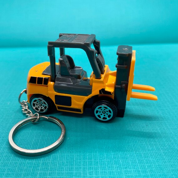 Forklift Teamsterz Car Keychain Keyring Yellow Pallet Etsy