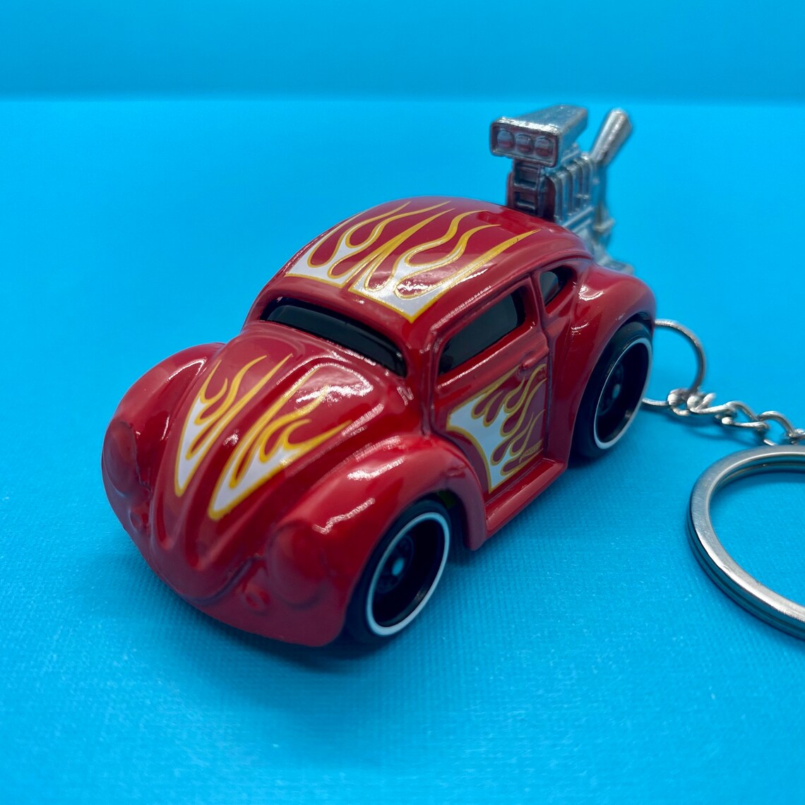 Volkswagen Beetle Hot Wheels Car Keychain Keyring Red Etsy UK