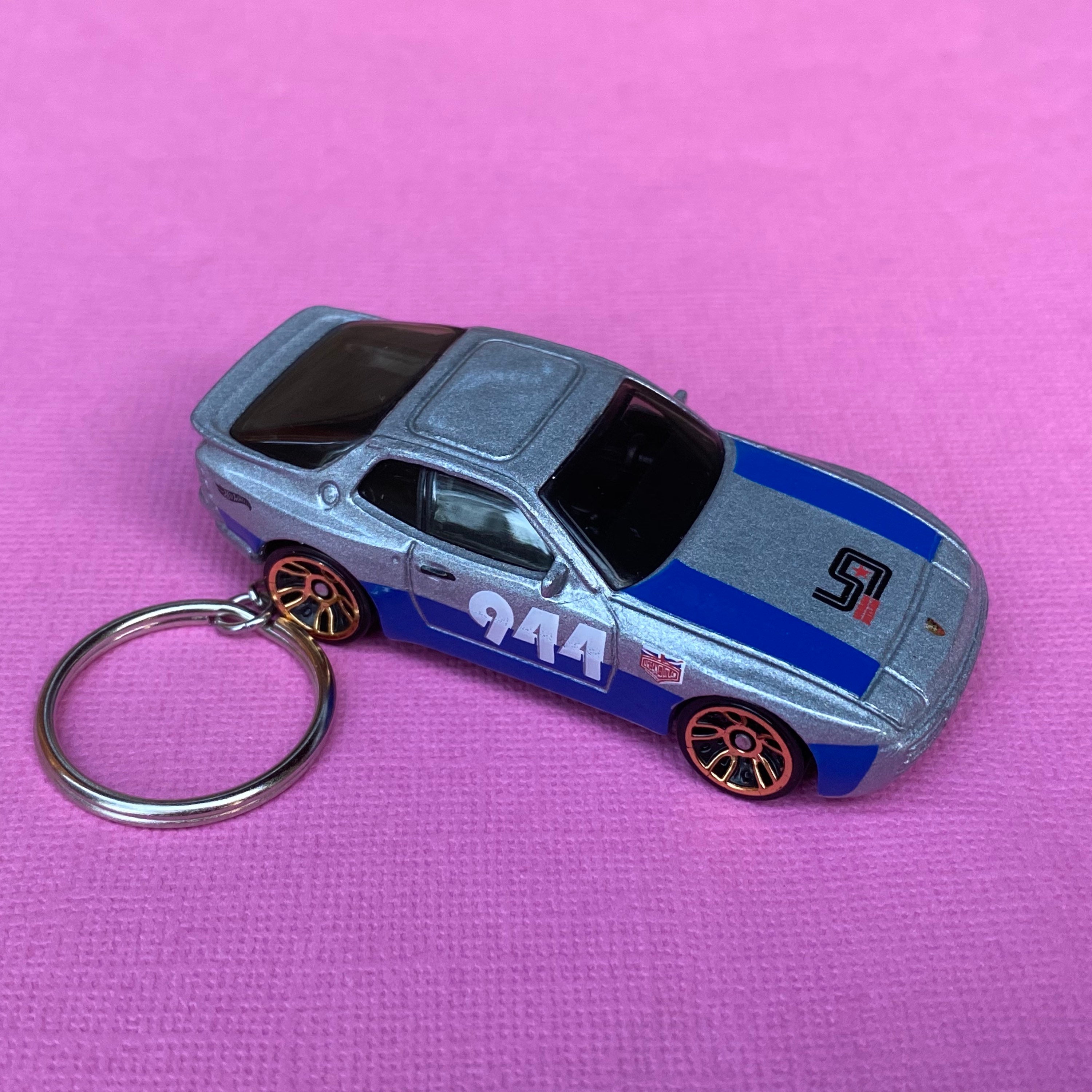 Porsche 944 Turbo Racecar Hot Wheels Car Keychain Keyring Etsy