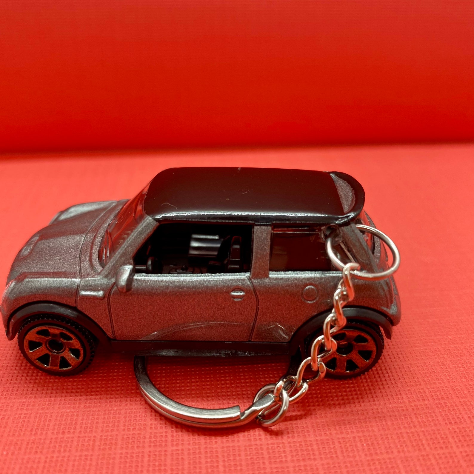 Mini Cooper S Matchbox Car Keychain Keyring Silver Etsy