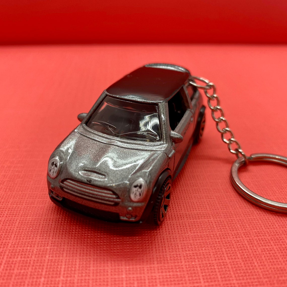 Mini Cooper S Matchbox Car Keychain Keyring Silver Etsy