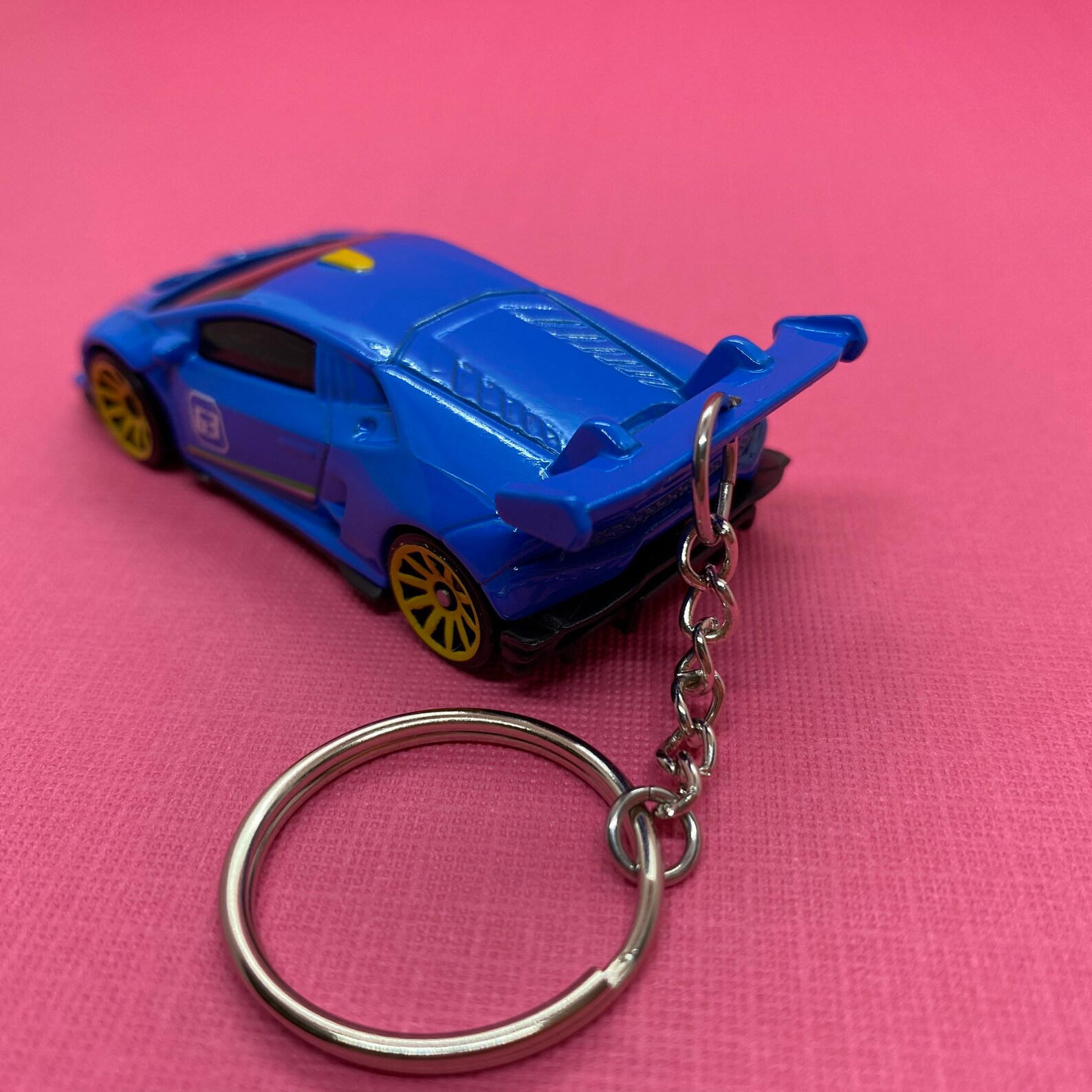 Huracan Hot Wheels Keychain Keyring Blue Huracán Etsy