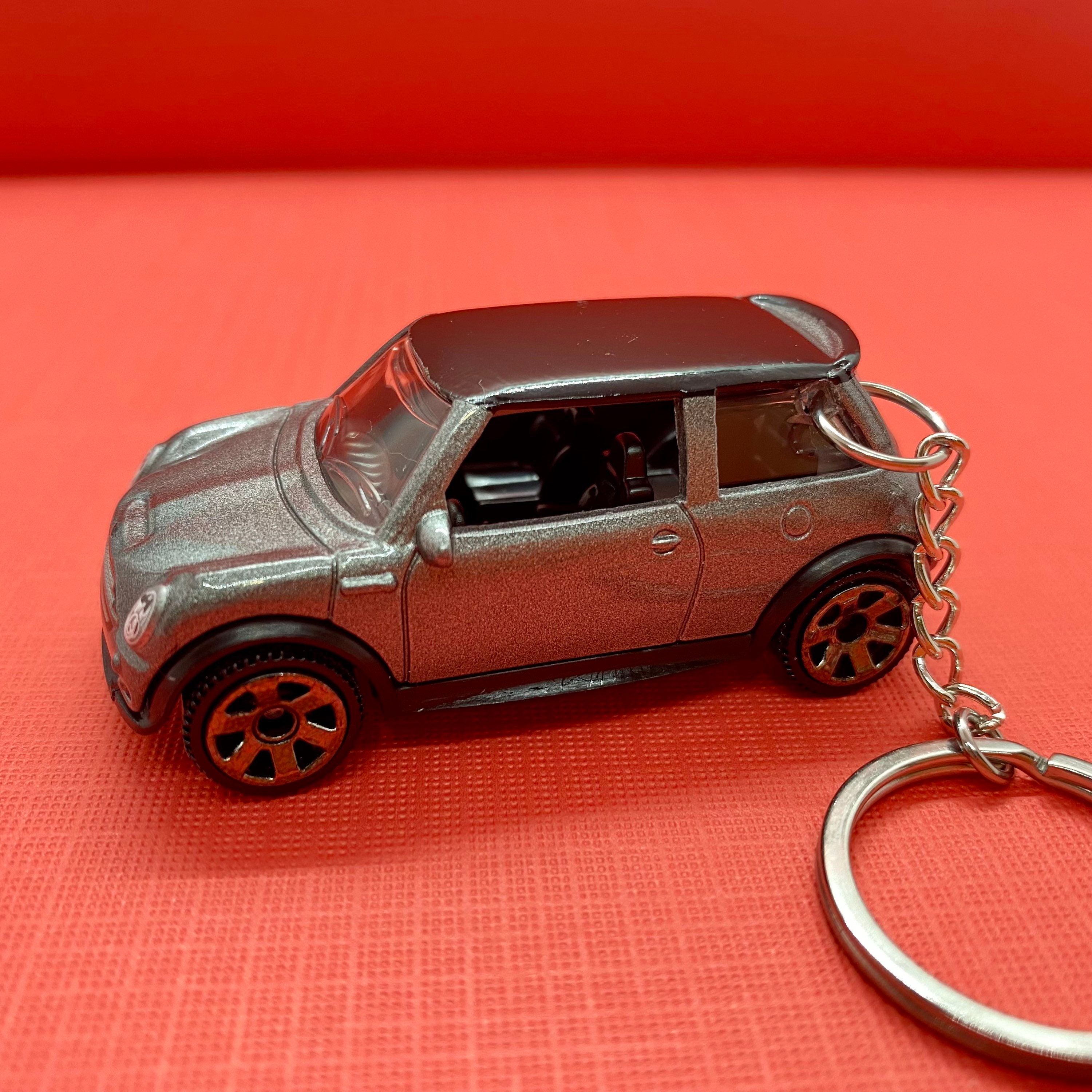 Mini Cooper S Matchbox Car Keychain Keyring Silver Etsy