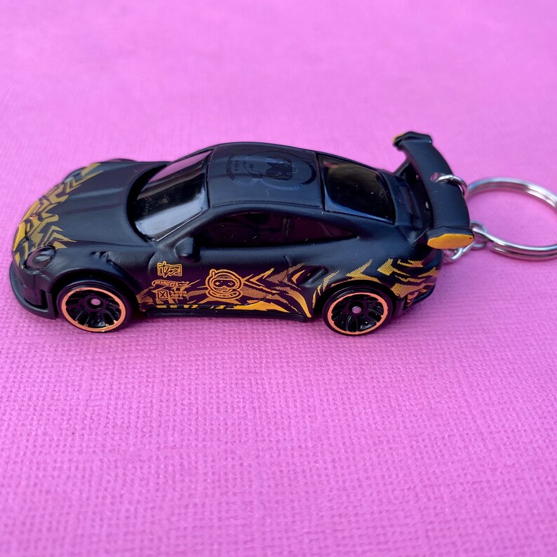 Porsche 911 GT3 RS Racecar Hot Wheels Car Keychain Keyring Etsy