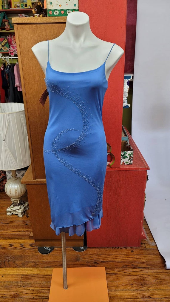 S vintage 90s/y2k slip dress periwinkle blue