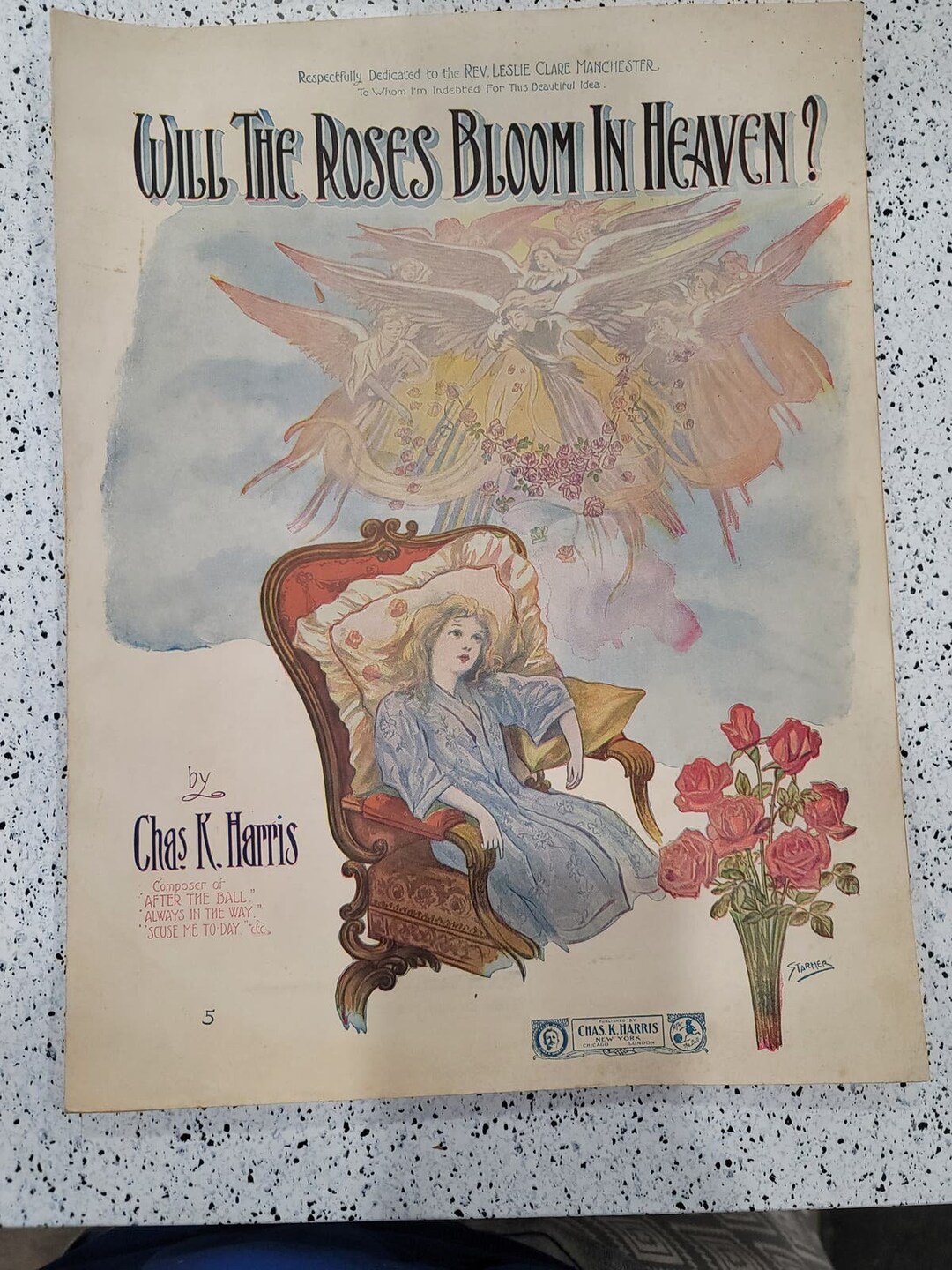 1915 Will the Roses Bloom in Heaven Antique Sheet Music Etsy