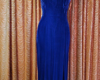 M 90s vintage prom dress, purple velvet