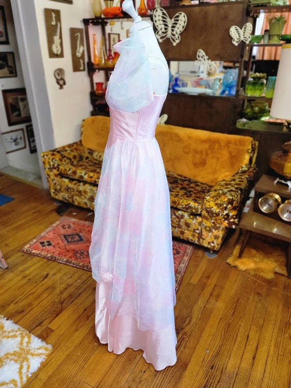 S/XS vintage pink formal dress 90s barbie - image 2