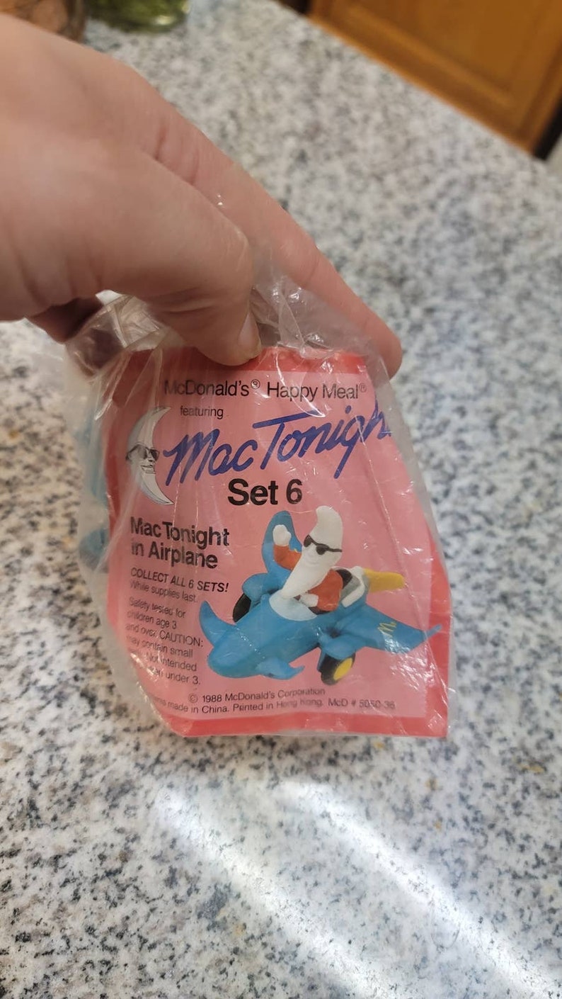 Vintage Mac Tonight Airplane Mcdonalds Toy Etsy