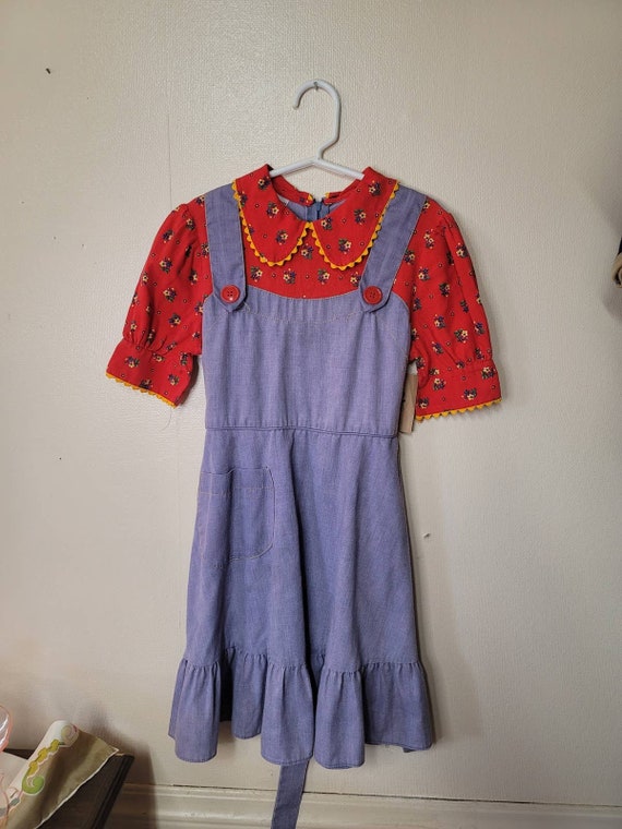 Vintage 1970s girls dress - image 1