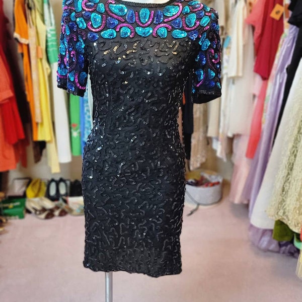 S vintage sequin dress 1980s/90s