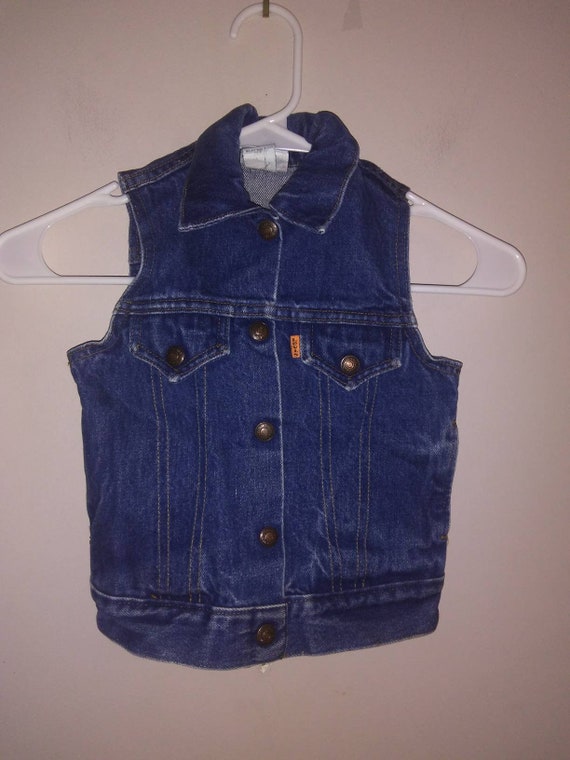 levi blue jean vest