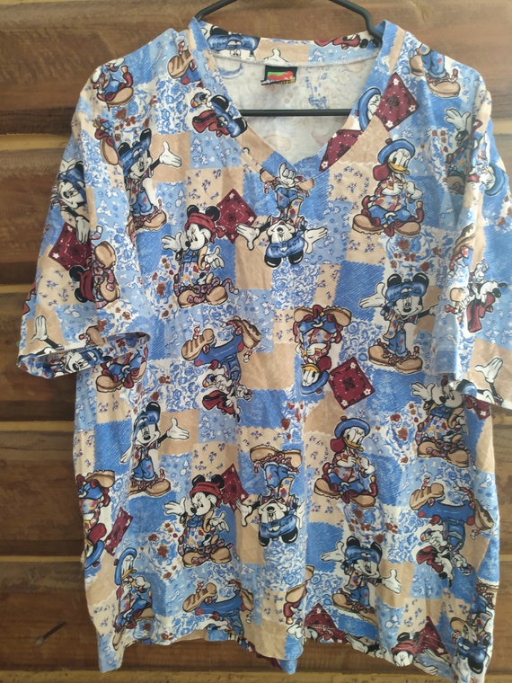 Rare Vtg Disney Mickey Mouse Minnie Hip Hop Shirt