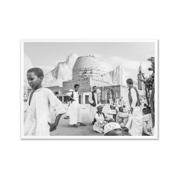 Soedan beeldende kunstfotografie | Islamitische Sufi kunst aan de muur | Zwart-wit Afrika afdrukken | Afrika Religie Festival | Museumkwaliteit Giclee Print