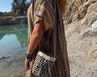 sac vayu colombien beige noir moyen