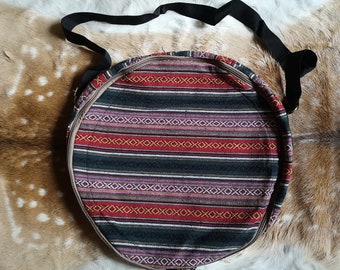 Shaman drum bag, shamanic drum bag, drum bag for drum upto 42cm diameter native american style