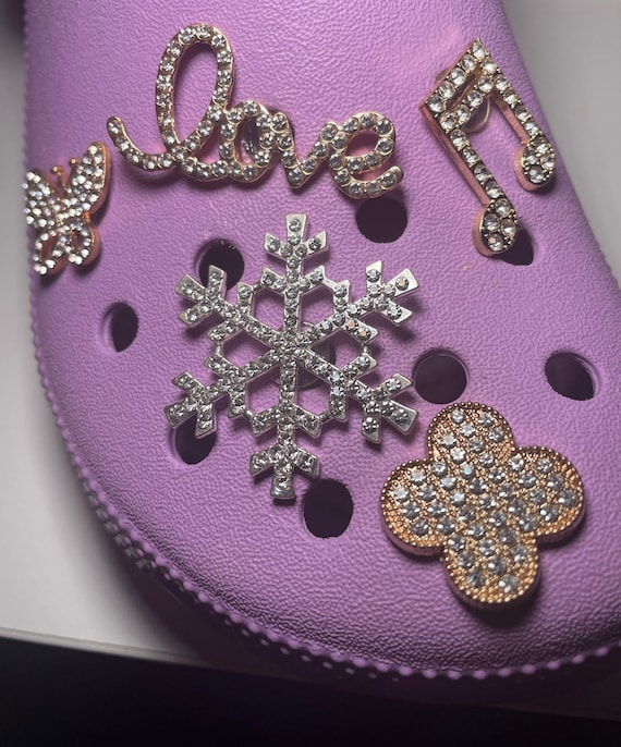 Croc Jibbitz Bling Shoe Charms Luxury Croc Charms Gold Shoe Etsy