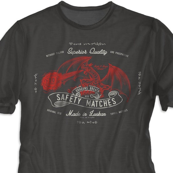 D&D draak t-shirt - Dungeons and Dragons DnD Tee - Dungeon Master Gift - Gamer shirt XS S M L XL
