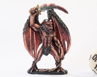 D&D Painted tabletop Miniature - Dungeons and Dragons Balrog- DnD