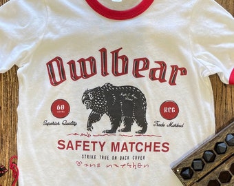 D&D Owlbear T-Shirt - Vintage Style Dungeon Master Gift for Gamers