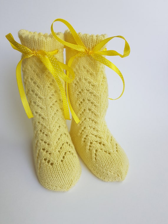 yellow baby stockings