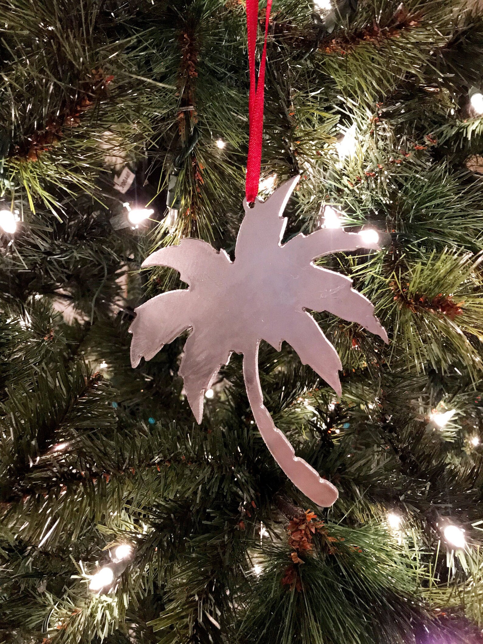Metal Palm Tree Ornament Palm Tree Christmas Ornament Etsy
