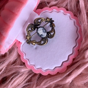 Vintage Cameo Brooch with Watch Hook