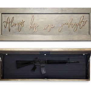 Personalized "Always Kiss Me Goodnight" Hidden Storage | Concealment Decor with Free Shipping