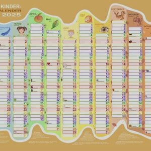 Il calendario per bambini 2025, pianificatore annuale Din A1 Ulrike Saitta