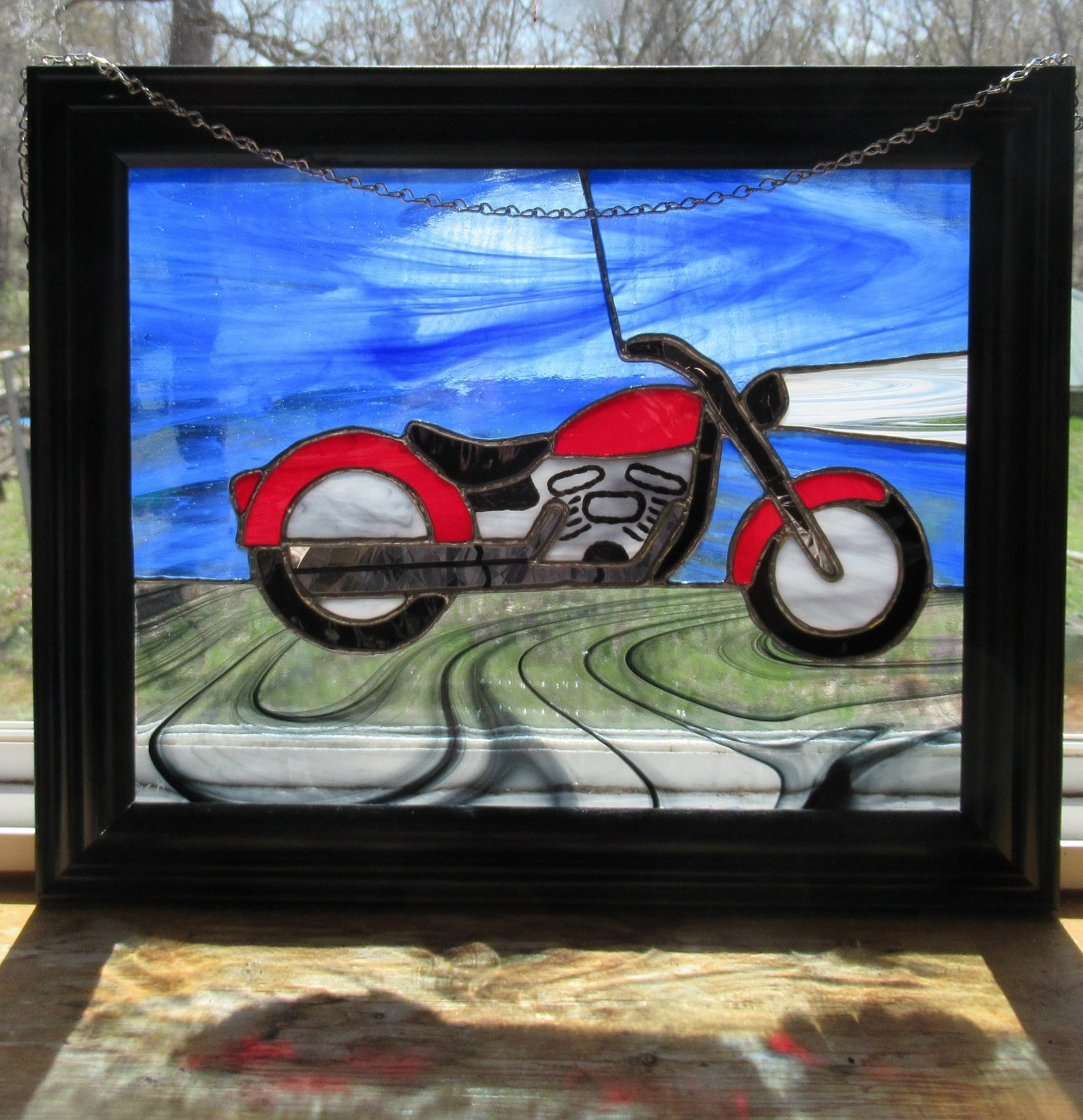 Stained Glass Motorcycle | Etsy