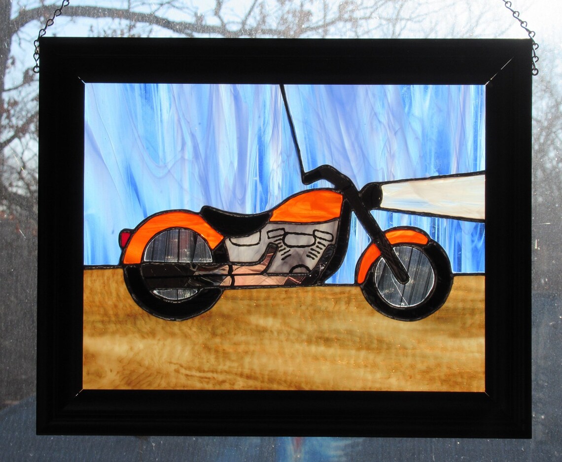 Stained Glass Motorcycle | Etsy