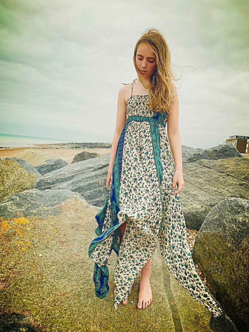 elasticated top maxi dress