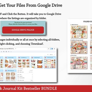 BESTSELLER BUNDLE Retro Kitchen Recipe Junk Journal Kit, Fussy Cut ...